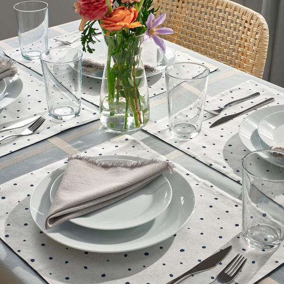 IKEA NISSOGA NISSÖGA Napkin, Gray/White, 4 Pack, 14x14" (805.550.53) NEW - Picture 7 of 7